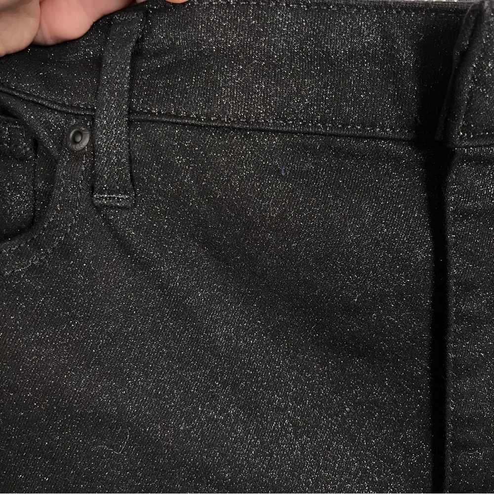 Mia Palazzo High Waist Flare Jeans in Glamorous black sparkle sz 16 Women’s NWT - Picture 5 of 14